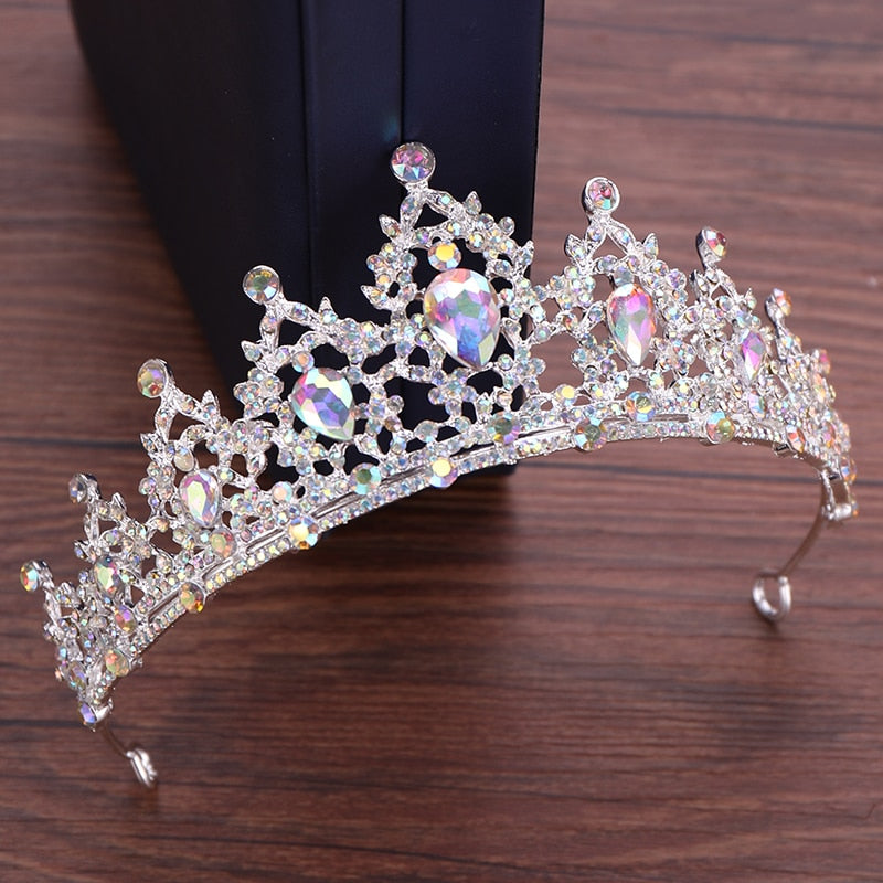 Sparkling Elegance: Diamond Inserted Hair Band Crown for Girls (Random