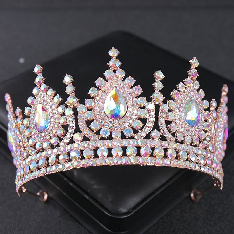 
                      
                        Green Red White Colorful Crystal Rhinestone Tiara Princess Crown
                      
                    