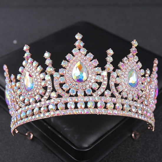 Green Red White Colorful Crystal Rhinestone Tiara Princess Crown