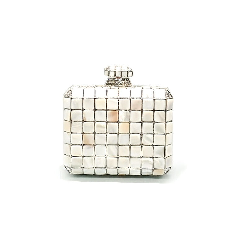 Crystal Rhinestone Luxury Evening Clutch Classical Square Shell Crystal Bag