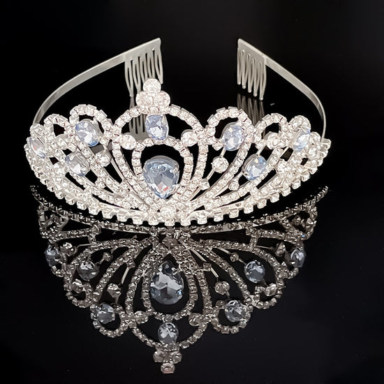 6 Colors Princess Crystal Rhinestone Tiara Crowns Girls Party Headband Accessory