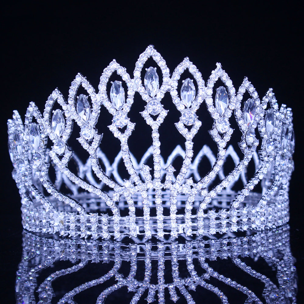 
                      
                        Crystal Queen Tiara Crown Bridal Pageant Hair Accessories Many Colors
                      
                    