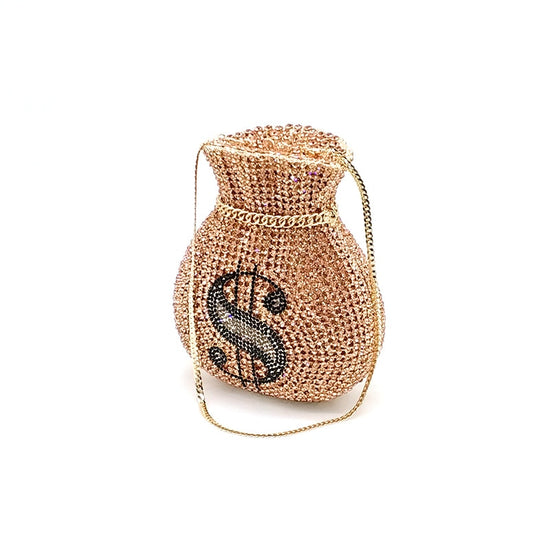 Money Bags Rich Dollar Clutch Purse Special Occasion Handbag