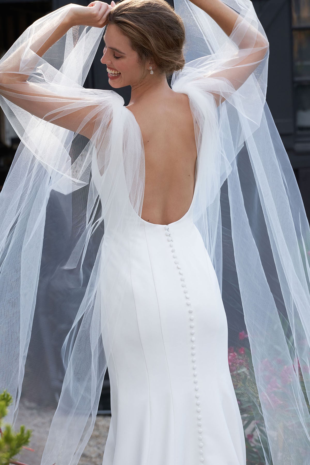 YouLaPan Bridal Wings Veil 2pc Shoulder Cape Veil Wedding Cloak Ivory / 300cm 118 inch Length