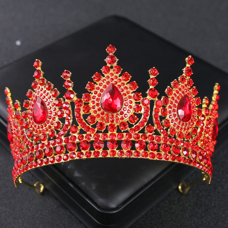 
                      
                        Green Red White Colorful Crystal Rhinestone Tiara Princess Crown
                      
                    