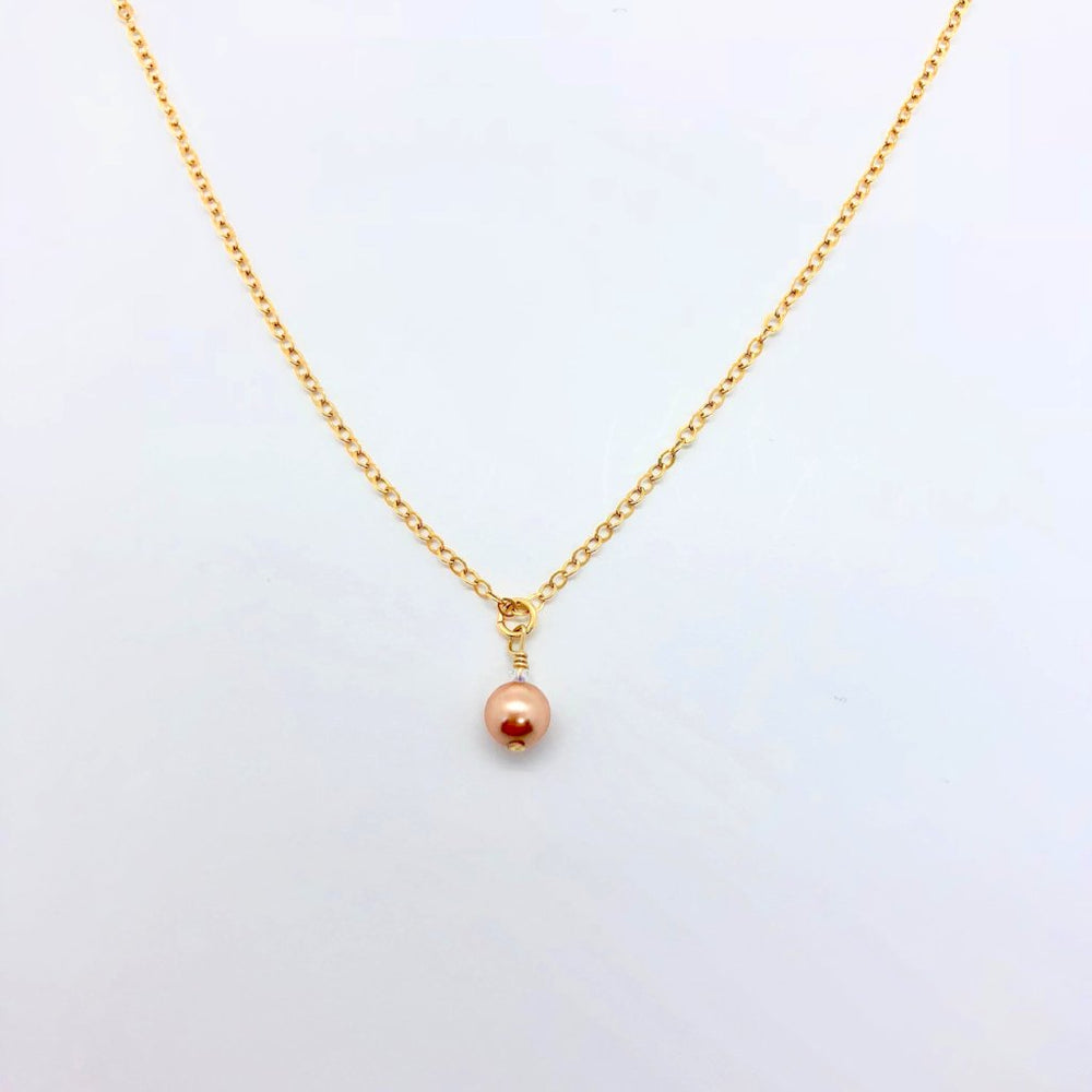 
                      
                        Rose Gold  Pearl Bridesmaid Necklace - TulleLux Bridal Crowns &  Accessories 
                      
                    
