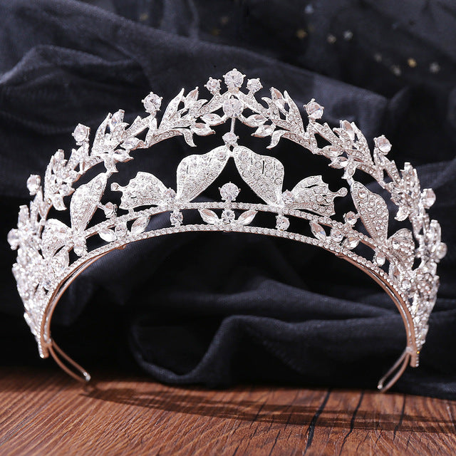 Crystal Butterfly Tiara Royal Queen Bridal Diadem Princess Crown Wedding Hair Accessory