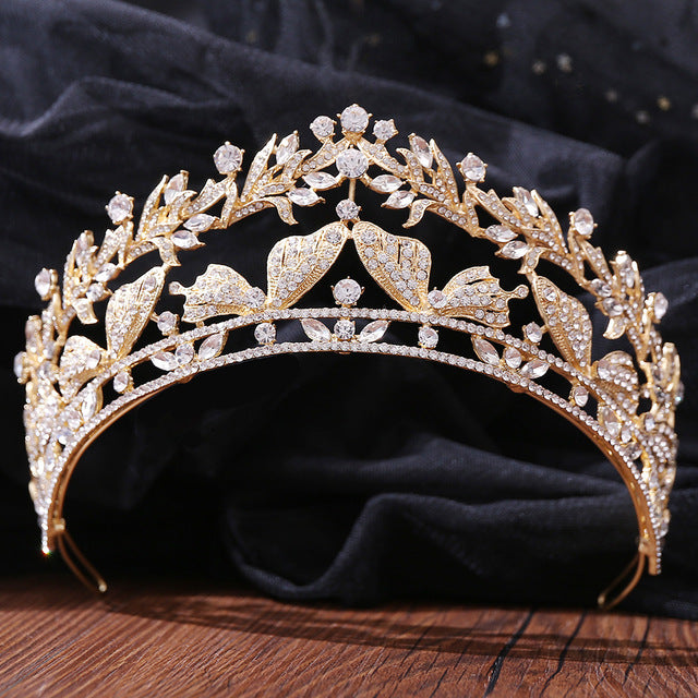Crystal Butterfly Tiara Royal Queen Bridal Diadem Princess Crown