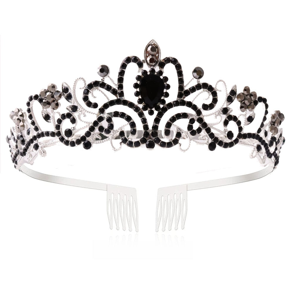 
                      
                        Girls Crystal Crown Tiara with Comb Headband for Girls Birthday Party
                      
                    