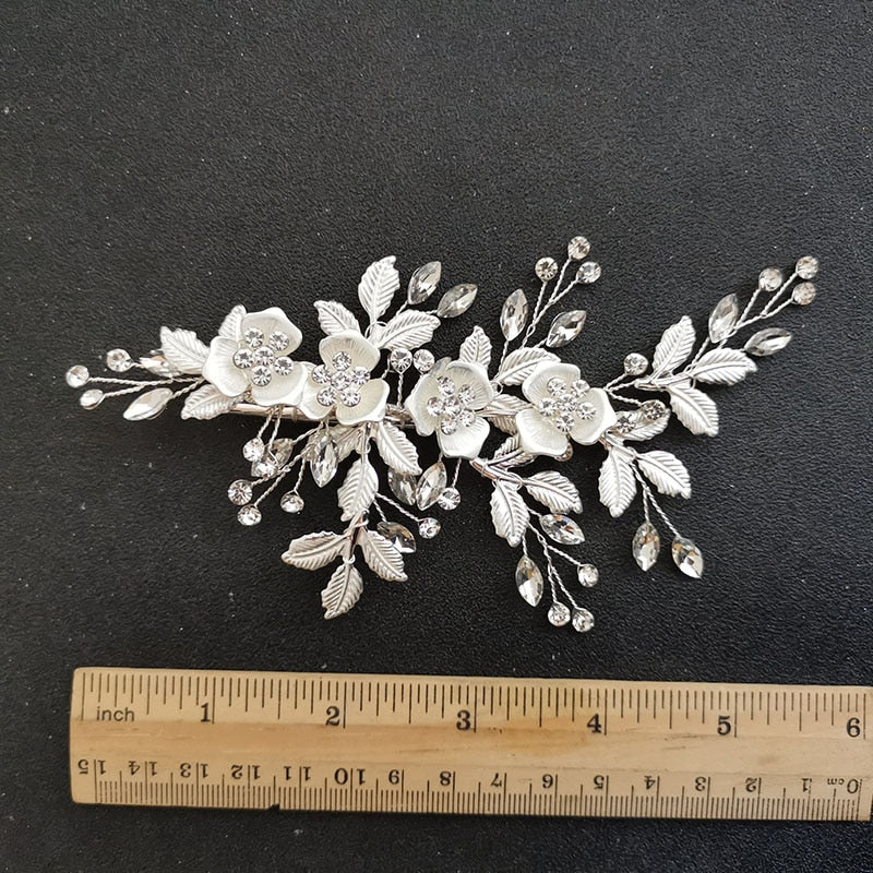 
                      
                        Handmade Golden Austrian Crystals Rhinestone Flower Wedding Bridal Headpiece Hair Accessories
                      
                    