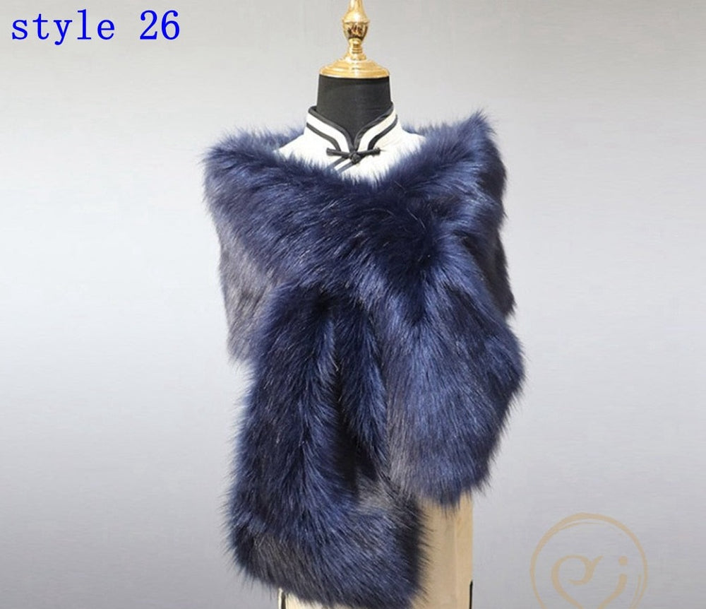 
                      
                        Multiple Colors Faux Fur Wrap Stole Jacket Formal Party Shrug
                      
                    