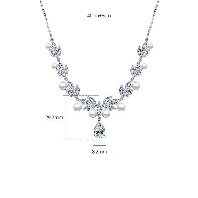 
                      
                        Crystals Cubic Zircon Wedding  Necklace Earring Set Banquet Jewelry
                      
                    
