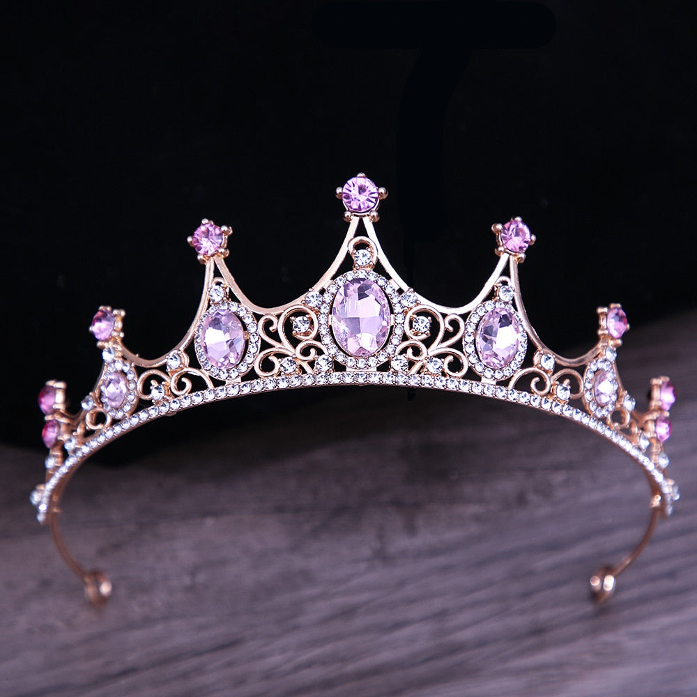 
                      
                        Vintage Gothic Crystal Crown Tiara Hair Accessories in Many Colors
                      
                    