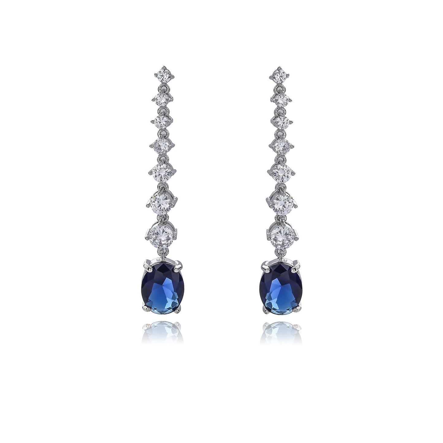 Load image into Gallery viewer, Crystal Cubic Zircon Drop Princess Eugenie Earrings for Weddings Special Events
