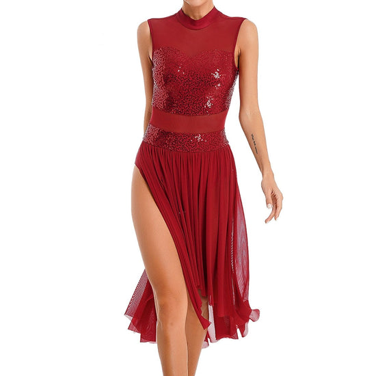 Women Sleeveless Sequined Contemporary Lyrical Dance Stage