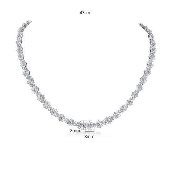 Load image into Gallery viewer, Rhinestone Crystals Cubic Zircon Bridal Jewelry Set Wedding Necklace Earring
