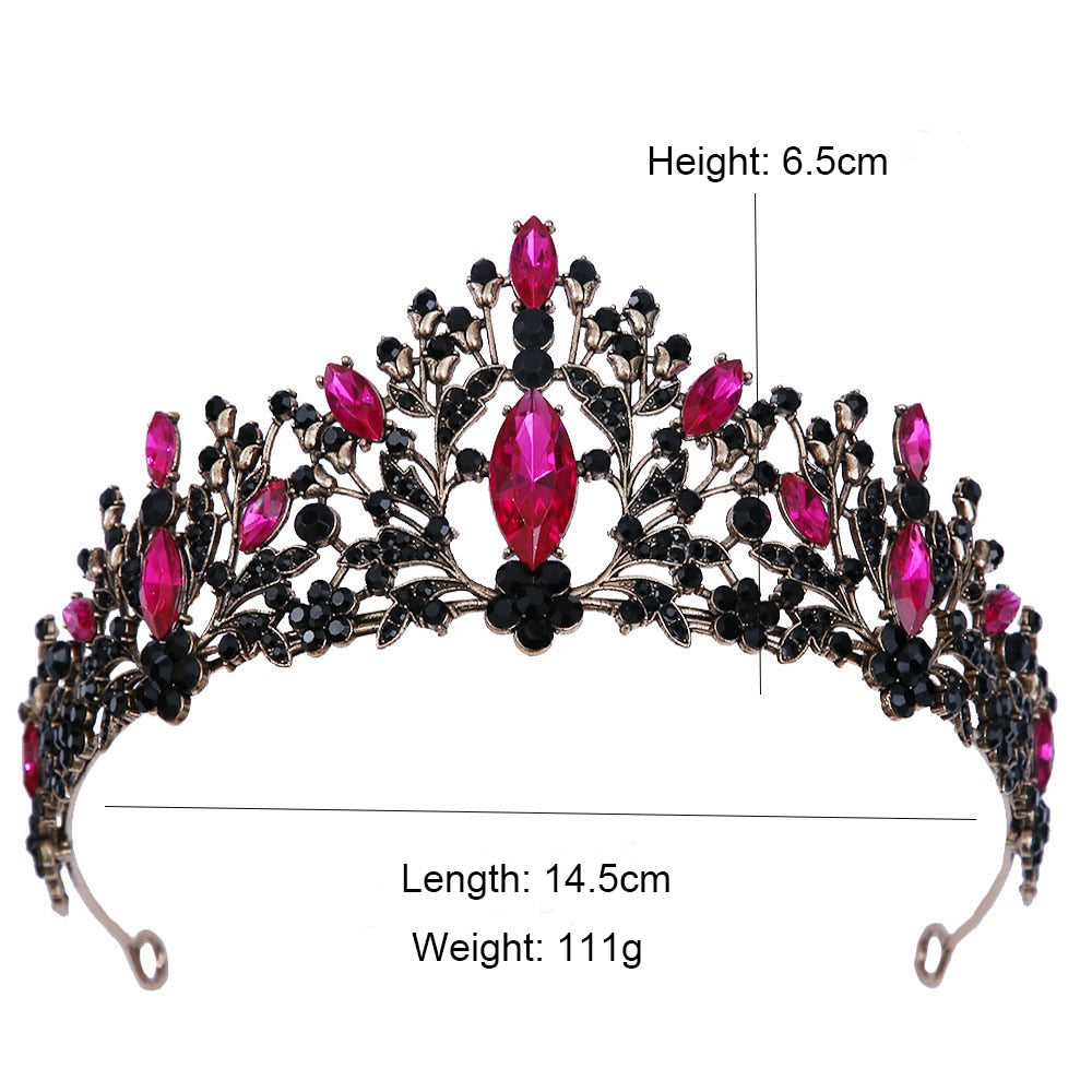 Vintage Crystal Tiaras Crowns Rhinestone Prom Wedding Hair Accessories
