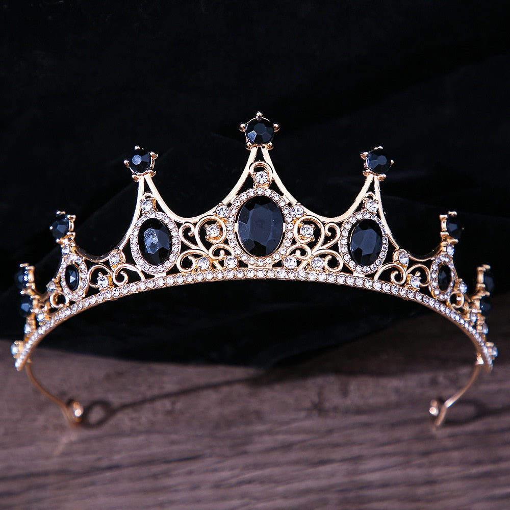 
                      
                        Vintage Gothic Crystal Crown Tiara Hair Accessories in Many Colors
                      
                    