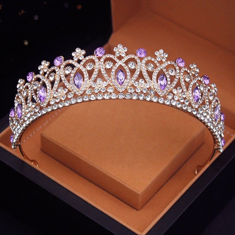 Luxury Rhinestone Crystal Wedding Crown Princess Tiara Evening Hair  Accessory