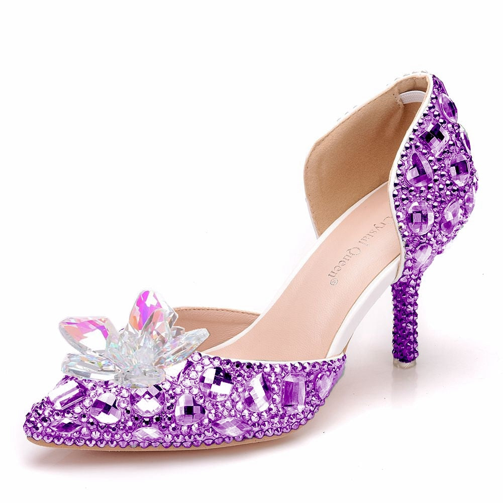 Rhinestone Crystal Princess Party Dress Shoes