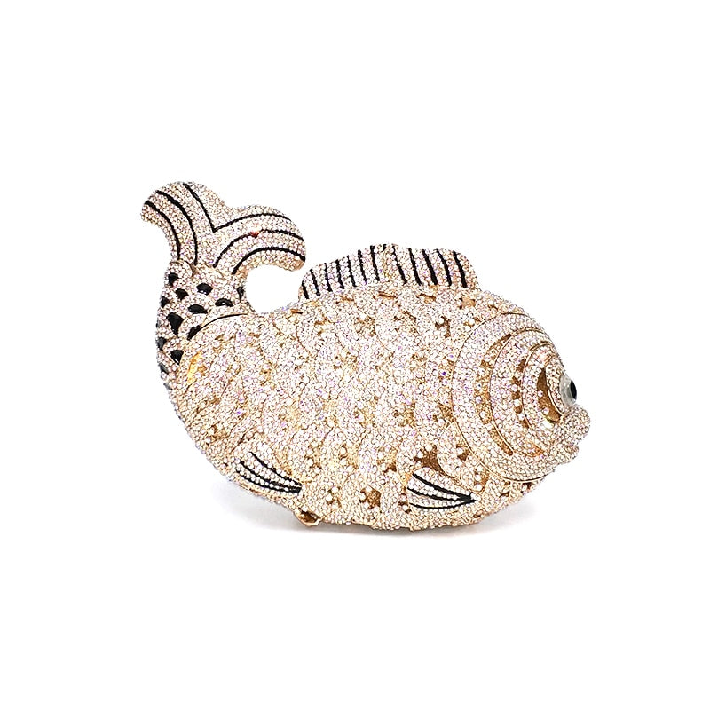 
                      
                        Colorful Diamonds Luxury Crystal Fish Clutch Party Purse Handbag
                      
                    