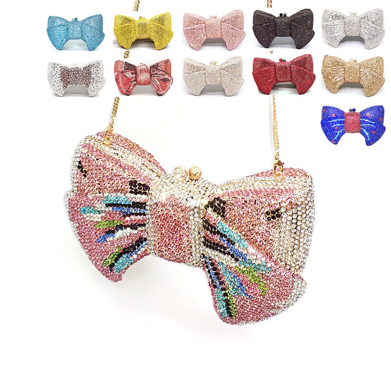 Diamonds Luxury Bow Knot Crystal Purses Specialty Item