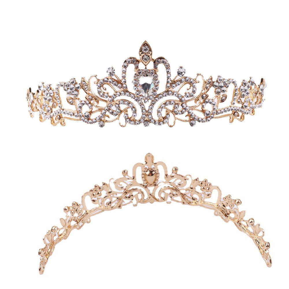 
                      
                        Girls Crystal Crown Tiara with Comb Headband for Girls Birthday Party
                      
                    