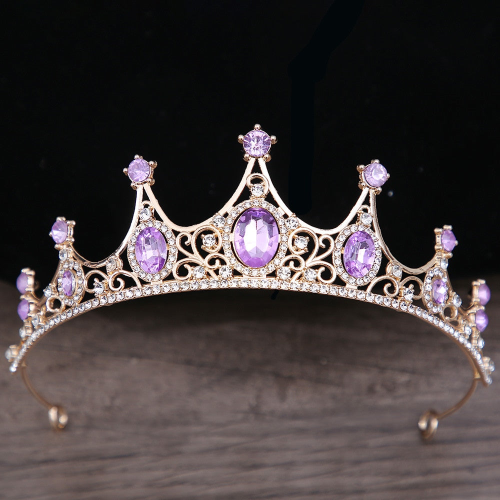 
                      
                        Vintage Gothic Crystal Crown Tiara Hair Accessories in Many Colors
                      
                    