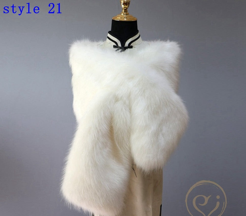 
                      
                        Multiple Colors Faux Fur Wrap Stole Jacket Formal Party Shrug
                      
                    
