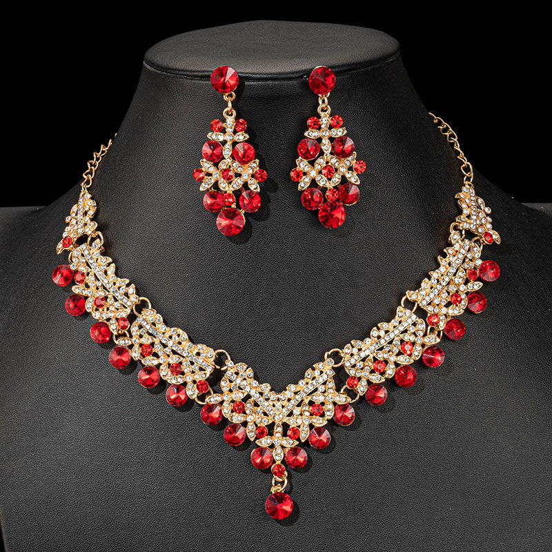 
                      
                        Crystal Necklace  and Earrings Jewelry Set Accessories
                      
                    