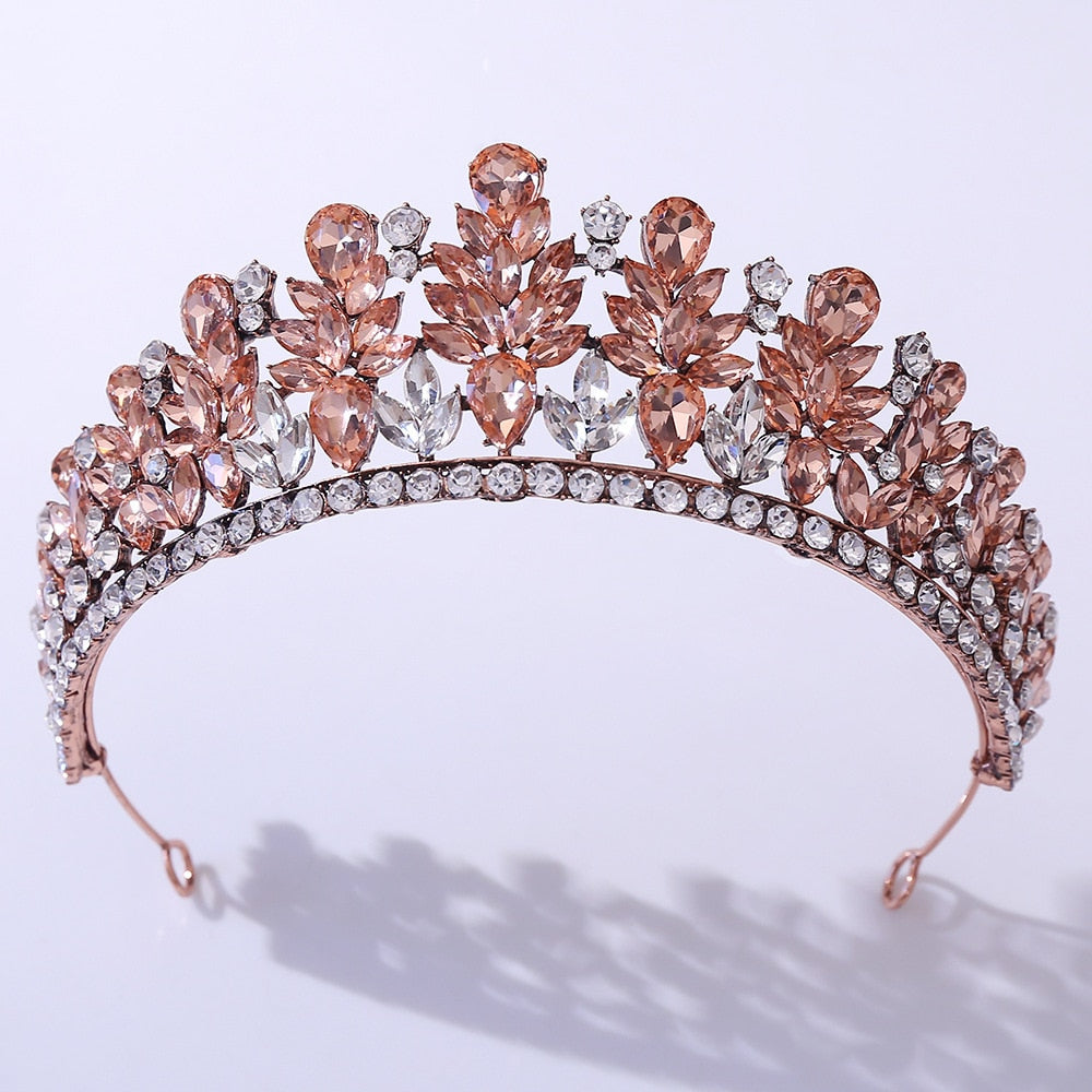 Load image into Gallery viewer, Crystal Wedding Bridal Headband Tiara Crown Multiple Colors
