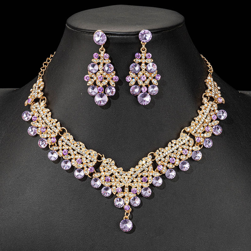 
                      
                        Crystal Necklace  and Earrings Jewelry Set Accessories
                      
                    