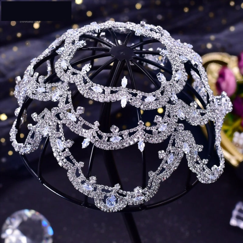 
                      
                        Rhinestone Bridal Headband Big Flower Shape Headdress for Women Hollow Wedding Headpiece
                      
                    