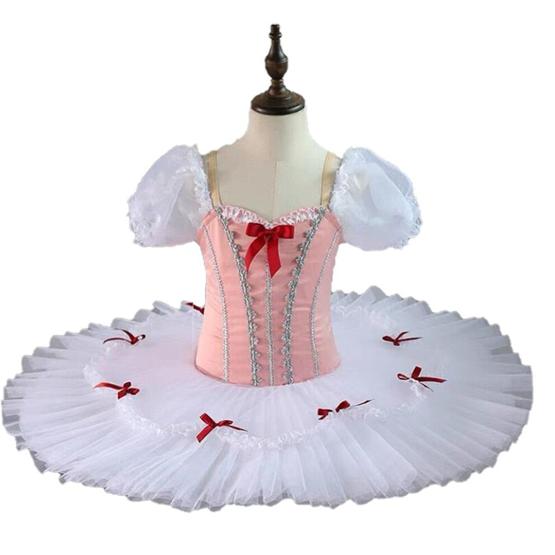 Girls Sequined Ballerina Pancake Tutu Dress Costume Show Clothes – TulleLux Bridal & Accessories