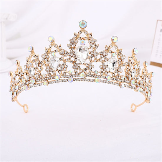 Crystal Crown for Girls Small Tiara Headdress Prom Party Hair Accessories