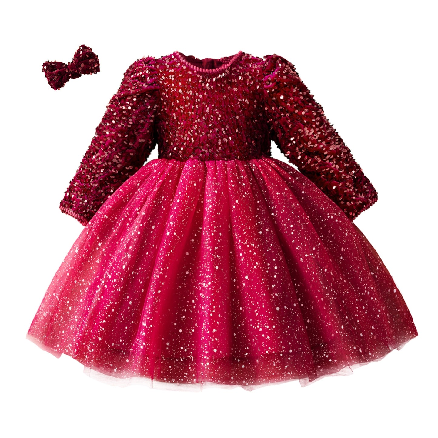 Wish Little Girls A-Line Princess Gown Kids Birthday Maxi Long Dress Red  7-8 Years : Amazon.in: Clothing & Accessories