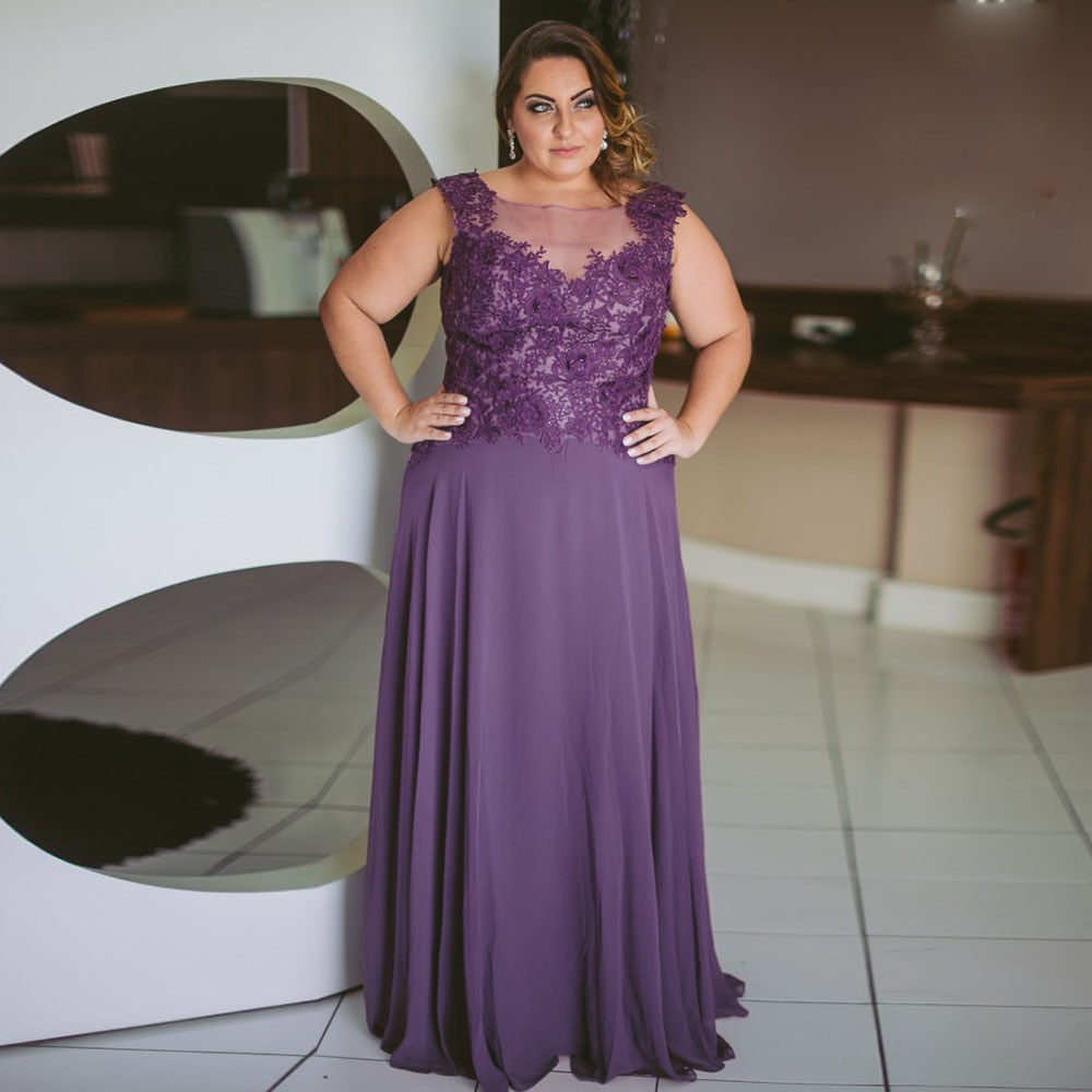 plus size purple wedding dresses