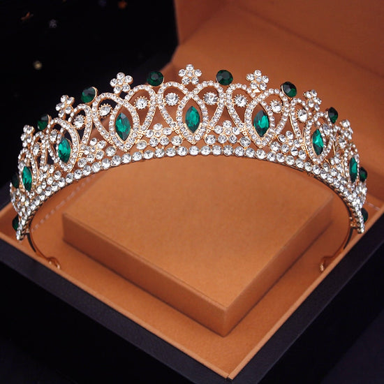 Luxury Rhinestone Crystal Wedding Crown Princess Tiara Evening Hair Accessory