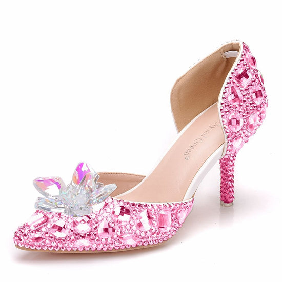 Rhinestone Crystal Princess Party Dress Shoes – TulleLux Bridal Crowns ...