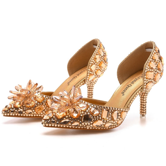 Rhinestone Crystal Princess Party Dress Shoes – TulleLux Bridal Crowns ...