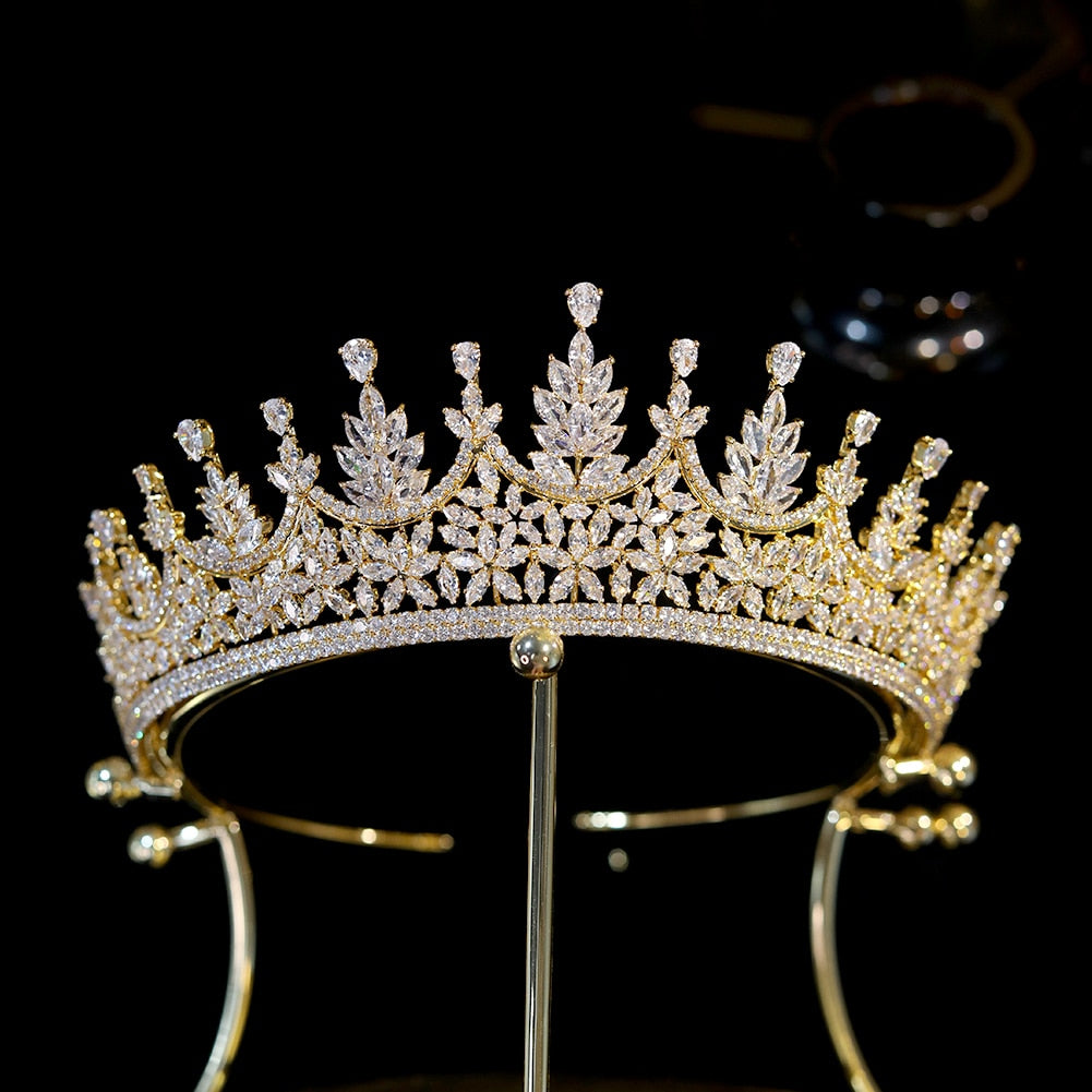 Petite Cubic Zirconia Crystal Crown Bridal Tiara