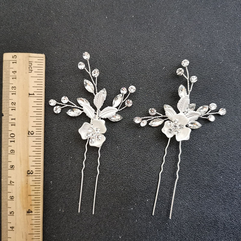 
                      
                        Handmade Golden Austrian Crystals Rhinestone Flower Wedding Bridal Headpiece Hair Accessories
                      
                    