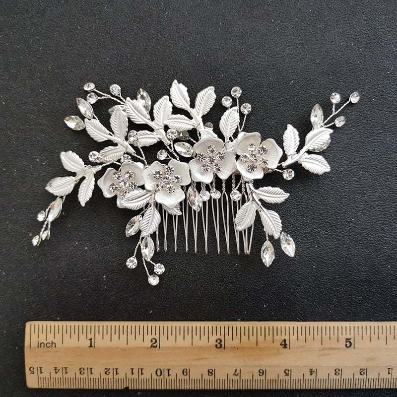 
                      
                        Handmade Golden Austrian Crystals Rhinestone Flower Wedding Bridal Headpiece Hair Accessories
                      
                    