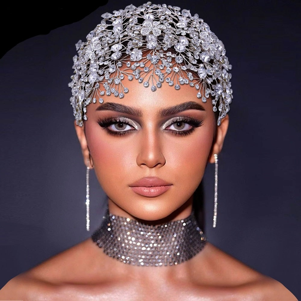 
                      
                        Crystal Crown Hair Accessories Luxury Headdress Flower Pageant Headwear
                      
                    