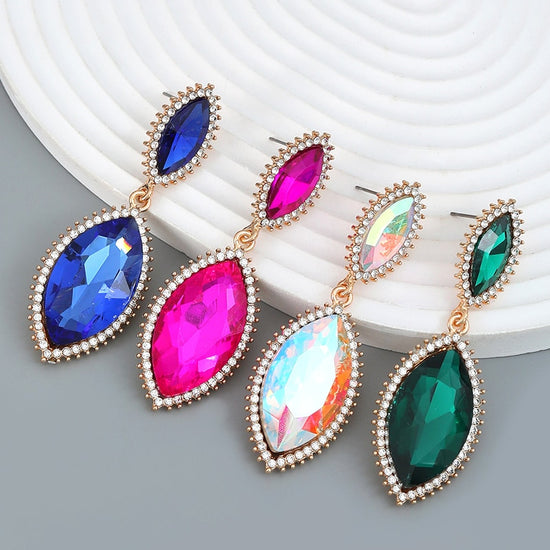 Rhinestone Crystal Pendant For Women Fashion Earring  Jewelry Accessories