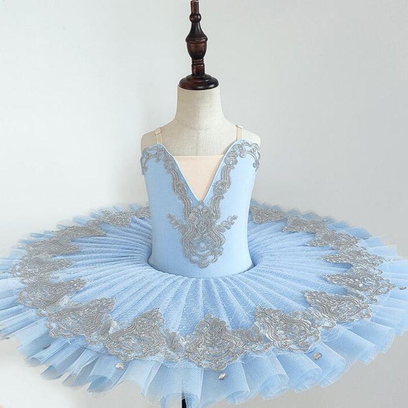 
                      
                        Girls Sequin Ballerina Pancake Tutu Dress Dance Costume
                      
                    