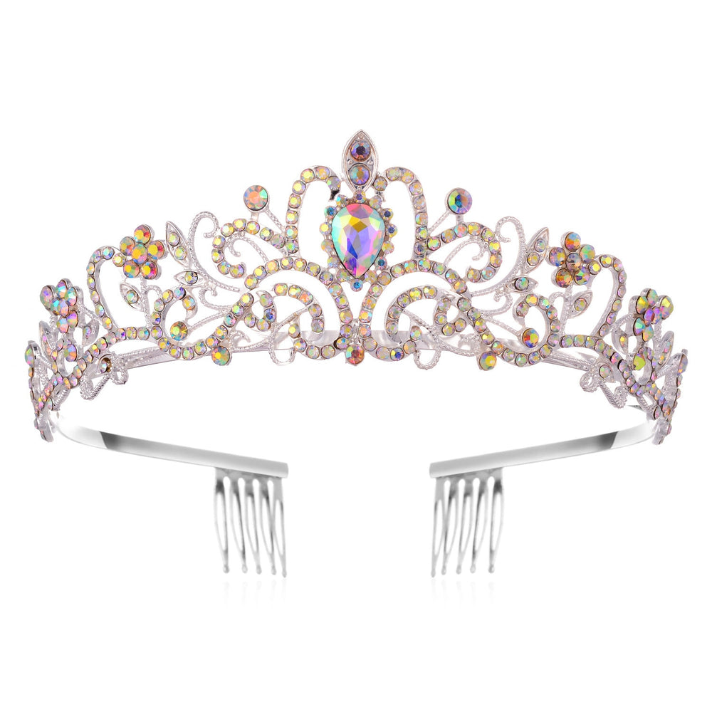 
                      
                        Girls Crystal Crown Tiara with Comb Headband for Girls Birthday Party
                      
                    