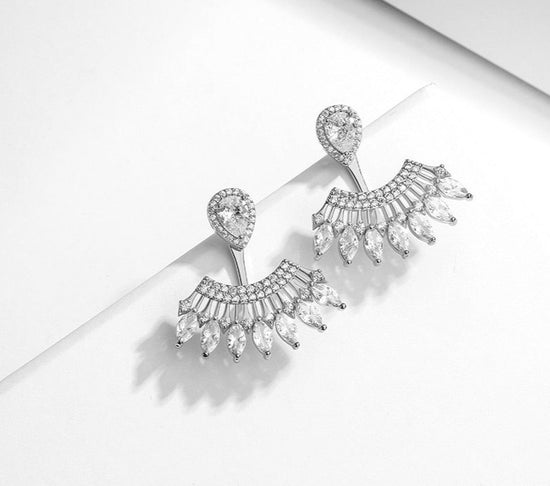 Micro Paved Cubic Zirconia Stud Earrings for Women