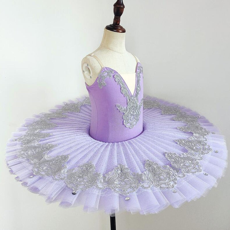 
                      
                        Girls Sequin Ballerina Pancake Tutu Dress Dance Costume
                      
                    