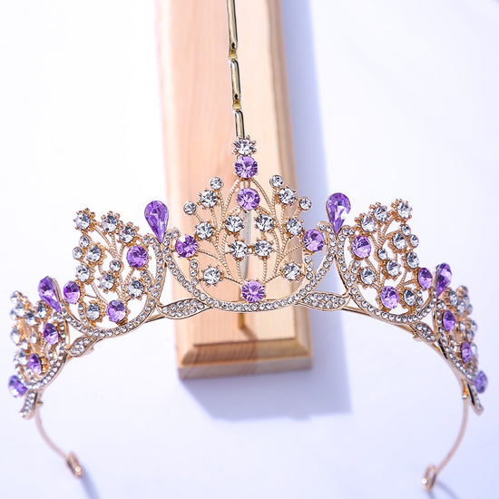 Load image into Gallery viewer, Colorful Tiaras Crowns for Women Crystal Party Hair Accessories
